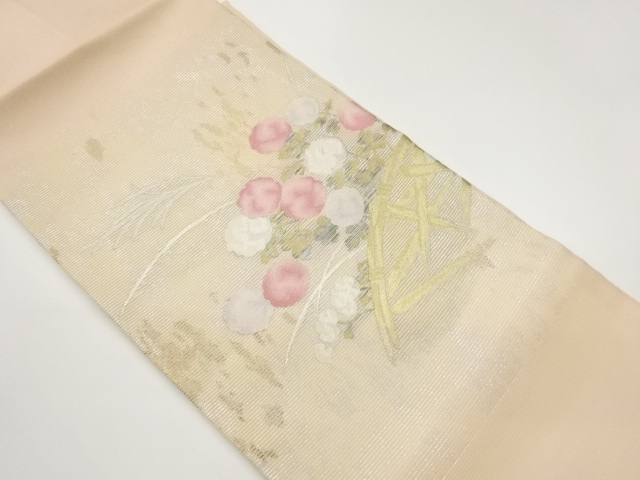 JAPANESE NAGOYA OBI FOR SUMMER / WOVEN PLANTS